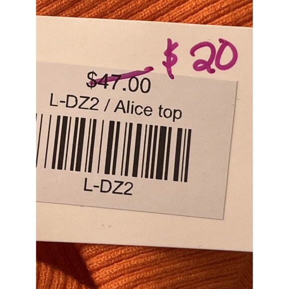 Double Zero Women's Ribbed Turtleneck Sweater Size Large,‎ Orange - Picture 7 of 8